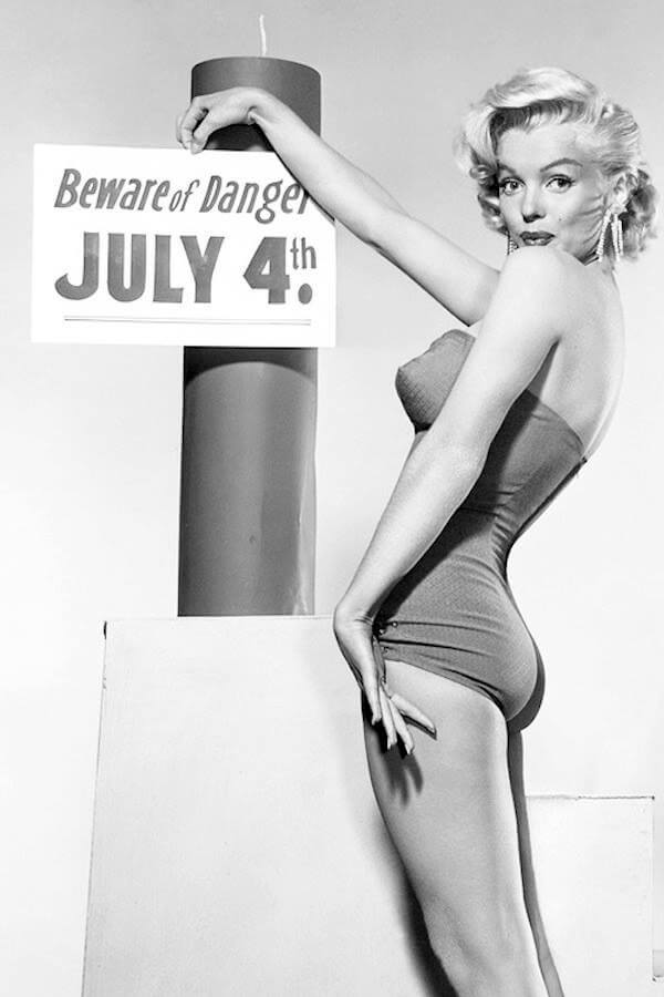 Marilyn Monroe Firework Safety Ad.