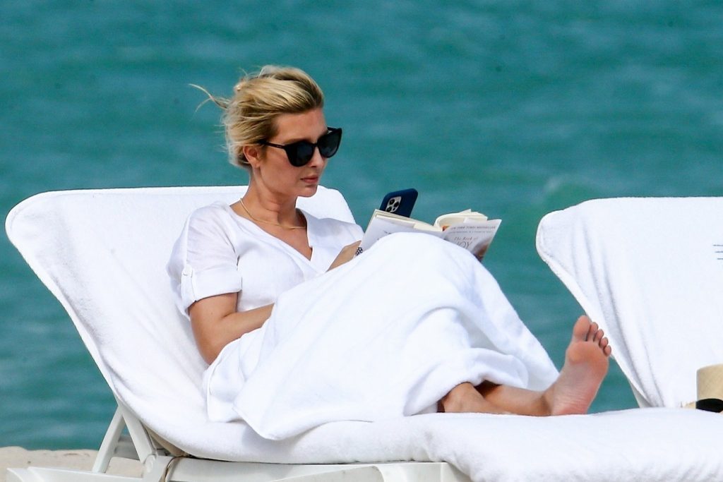 Ivanka Trump Reading at the Beach